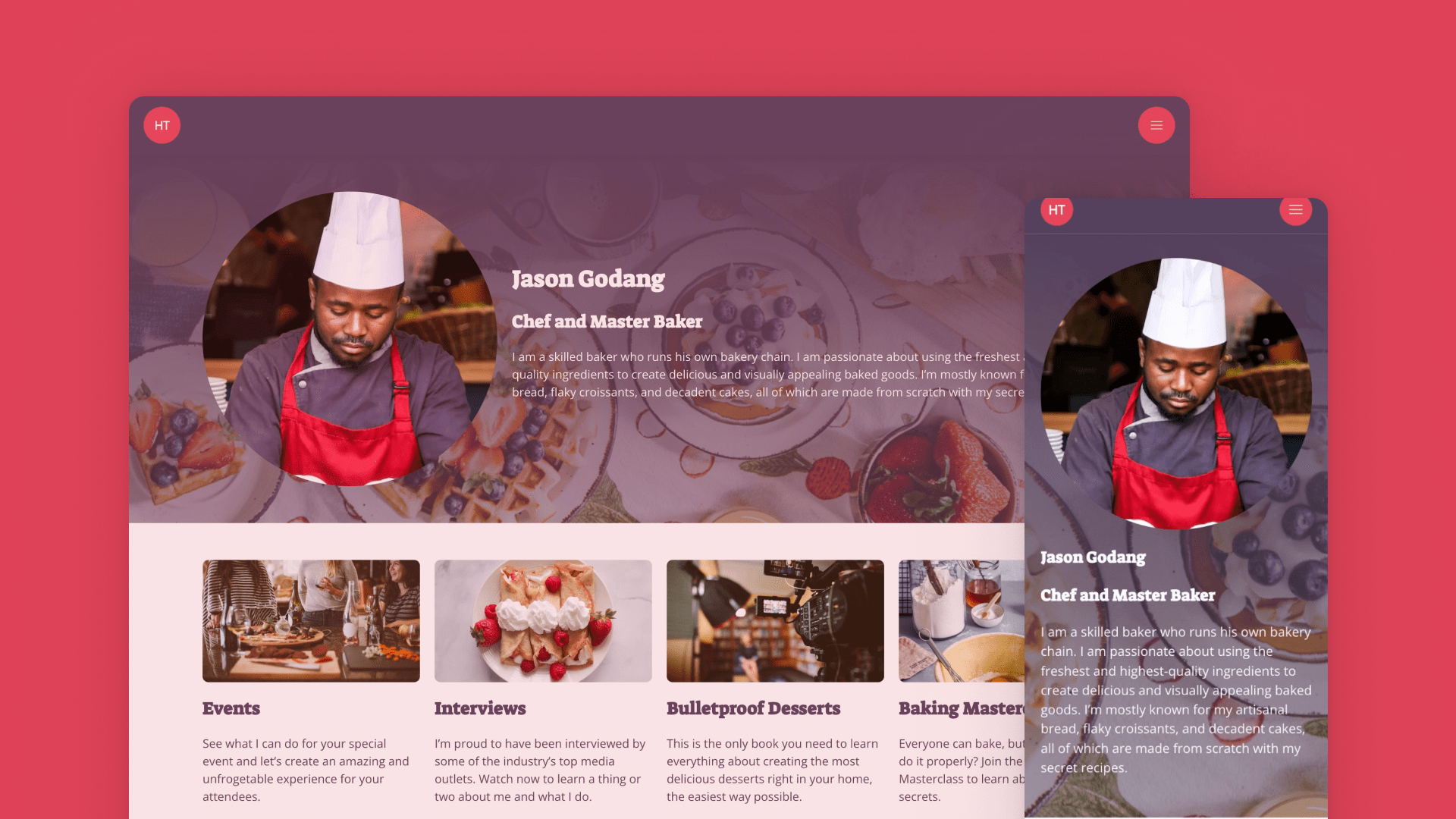 Dessert Baker and Chef - "HubChef"